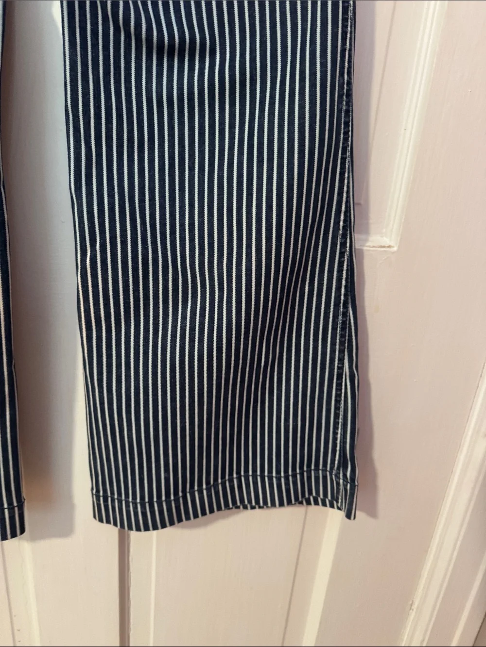 N.E.5 Vintage 70's Style Striped High Waist Extreme Flare Wide Leg Boho Jeans 30